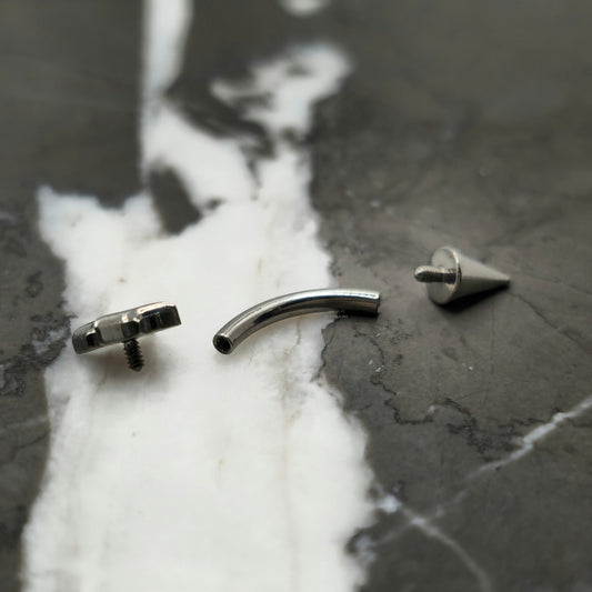 North Star + Spike Curved Barbell