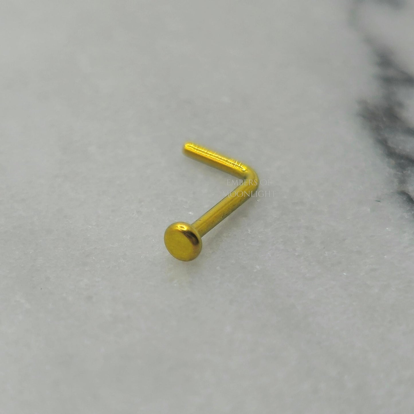 Tiny 2mm Minimalist Flat Titanium Nose Stud