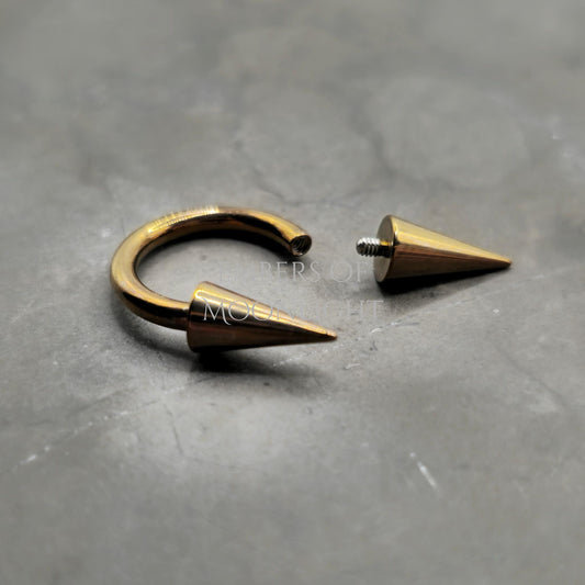 Large Spike Horseshoe Septum Ring
