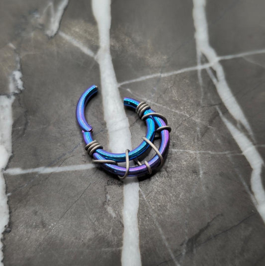 Color Shift Blue-Purple Blurple Hinged Clicker