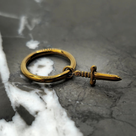 Bronze Dagger Charm Hinged Clicker