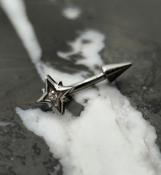 North Star + Spike Curved Barbell