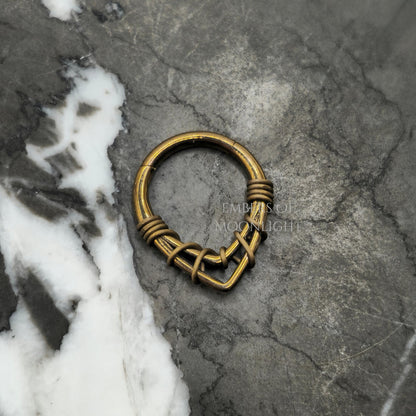 Double Teardrop Bronze Banded Clicker