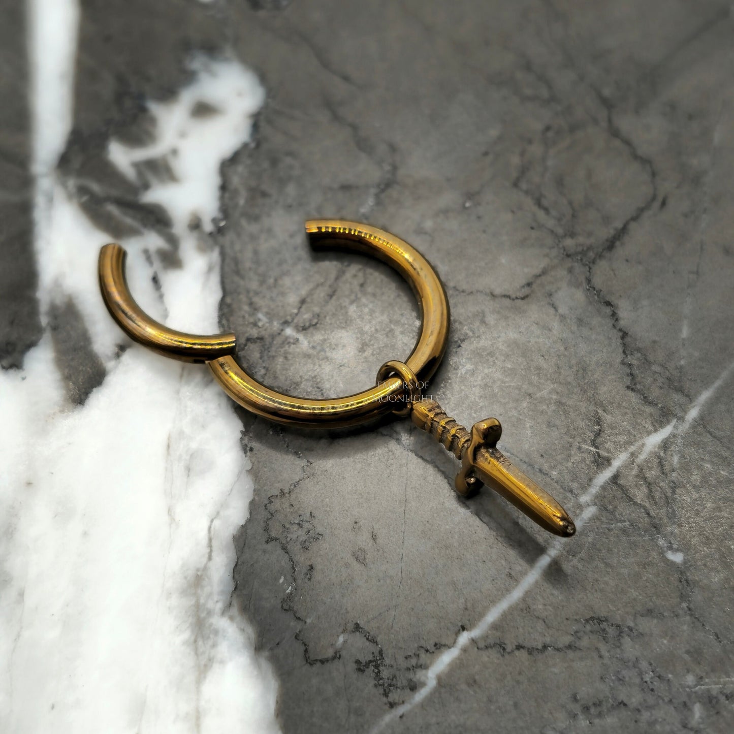 Bronze Dagger Charm Hinged Clicker