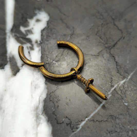 Bronze Dagger Charm Hinged Clicker