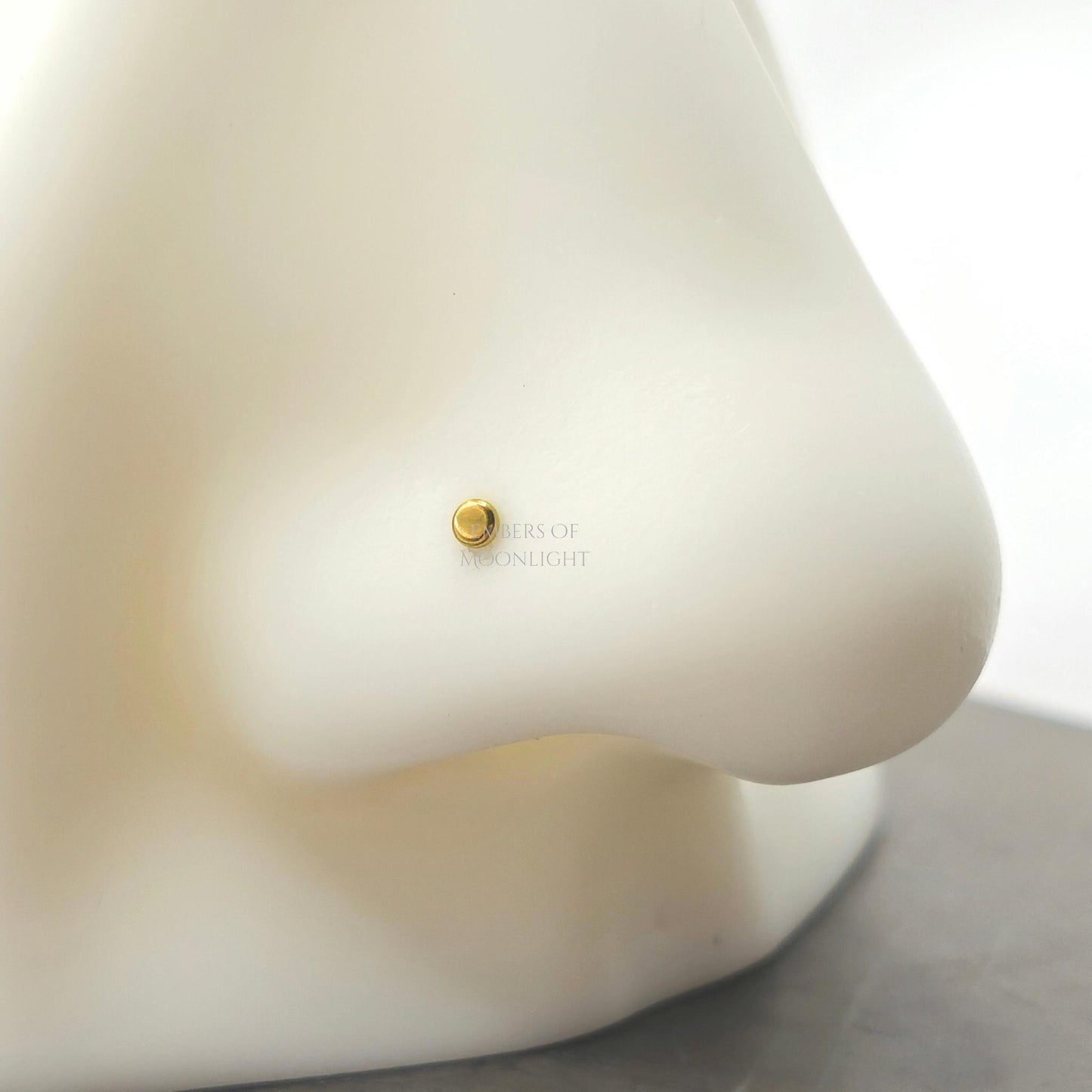 Tiny 2mm Minimalist Flat Titanium Nose Stud