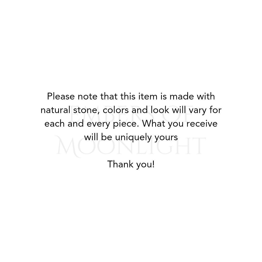 Moss Agate + Spike Curved Barbell