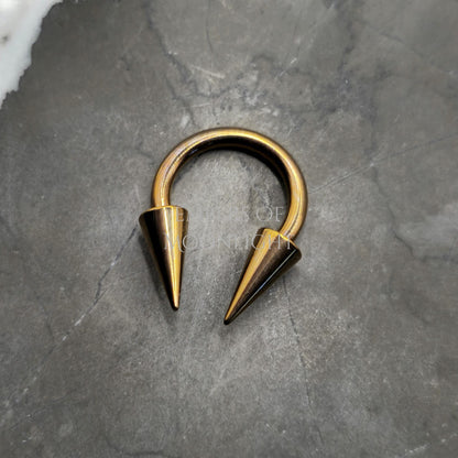 Large Spike Horseshoe Septum Ring