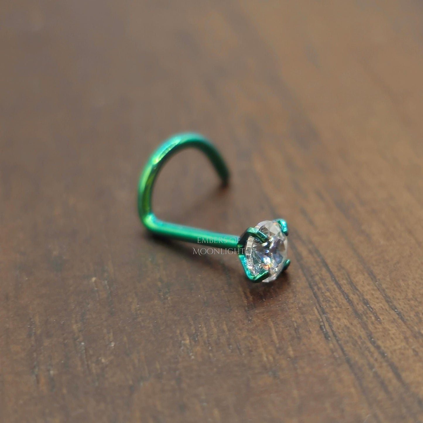 Titanium Anodized Nostril Screw with Zirconia