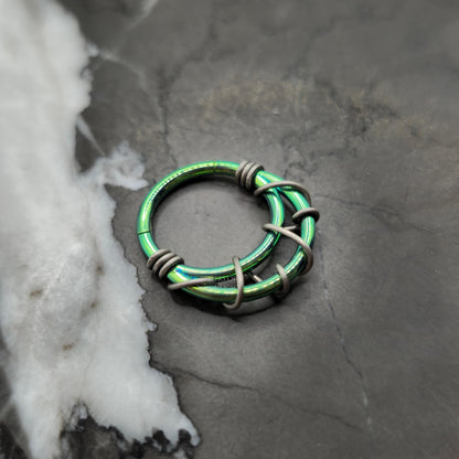 Green + Grey Titanium Hinged Clicker