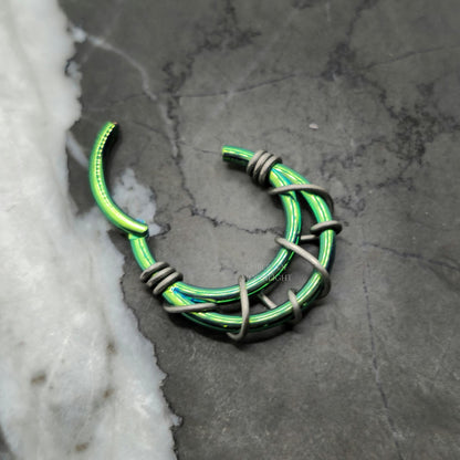 Green + Grey Titanium Hinged Clicker