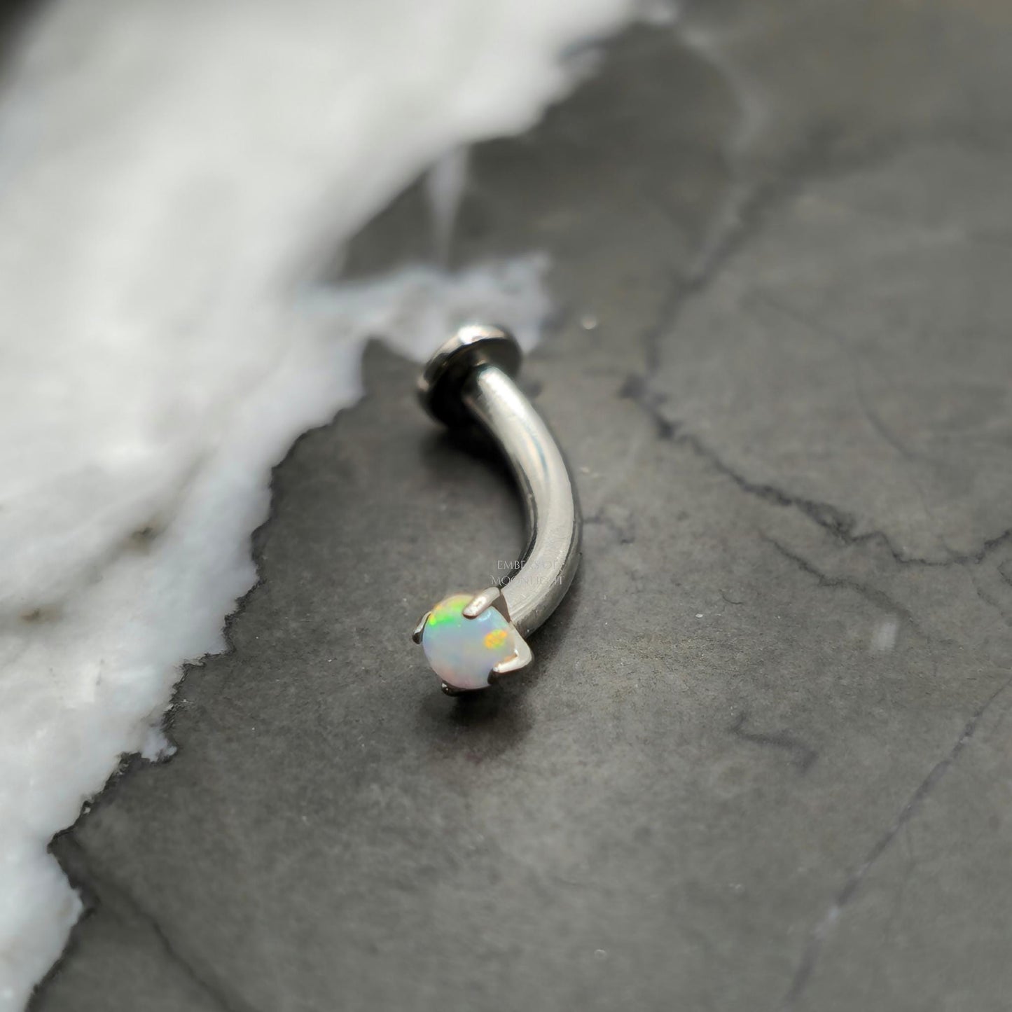 Tiny "Floating" Curved Barbell