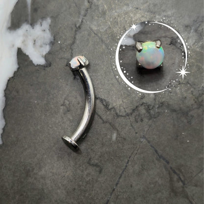 Tiny "Floating" Curved Barbell