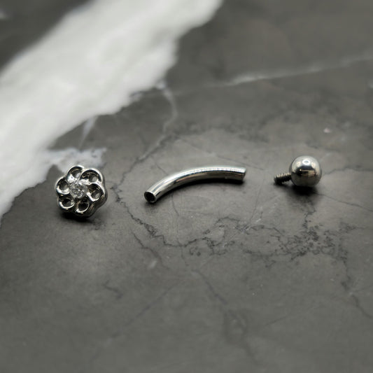 Infinity Flower Curved Barbell