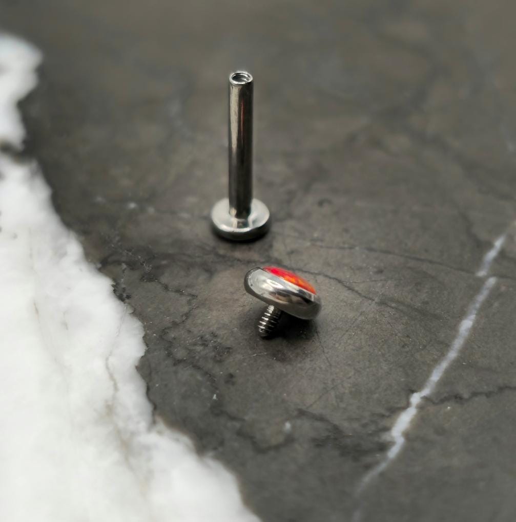 Blood Red Opal Labret