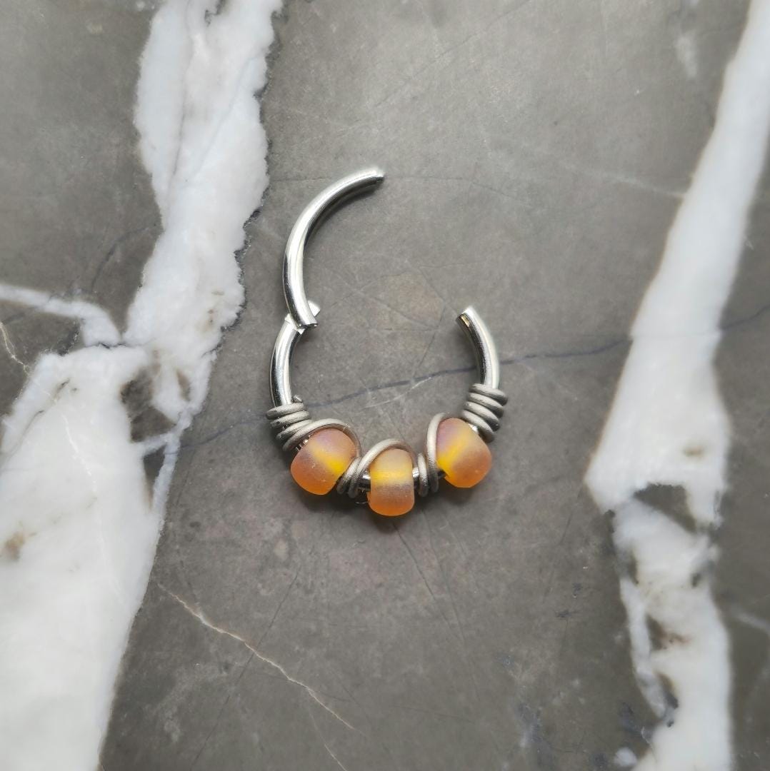 Orange Frost Titanium Hinged Clicker