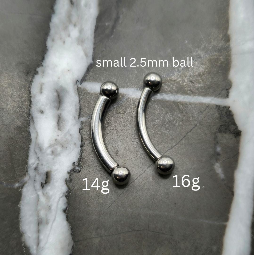 Small 2.5mm Ball Curved Barbell