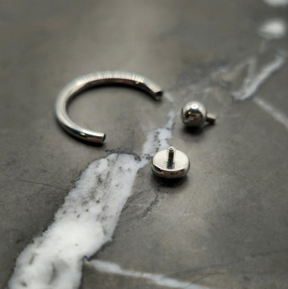 Black Onyx Horseshoe Hoop