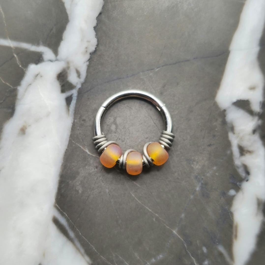 Orange Frost Titanium Hinged Clicker