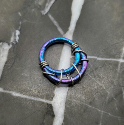 Color Shift Blue-Purple Blurple Hinged Clicker