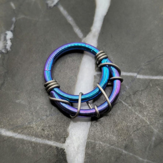 Color Shift Blue-Purple Blurple Hinged Clicker