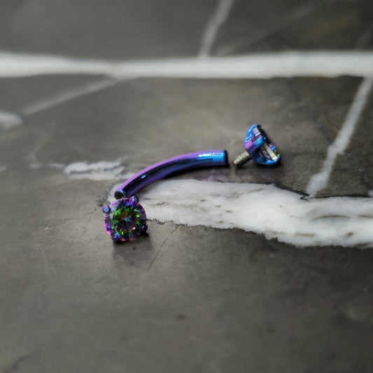 Vitrail Medium Zirconia Curved Barbell