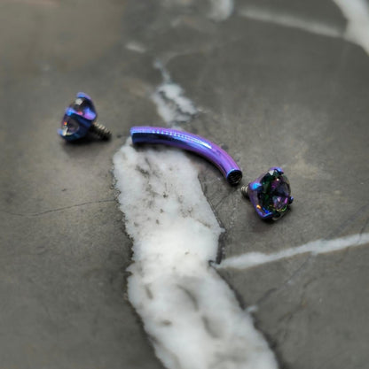 Vitrail Medium Zirconia Curved Barbell