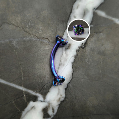 Vitrail Medium Zirconia Curved Barbell