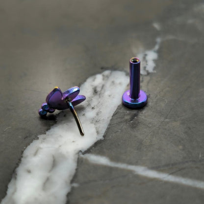 Lotus Threadless Flat Back Labret