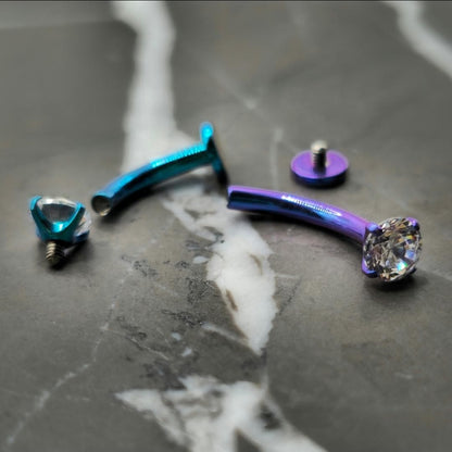 Suncatching Floating Belly Button Curved Barbell