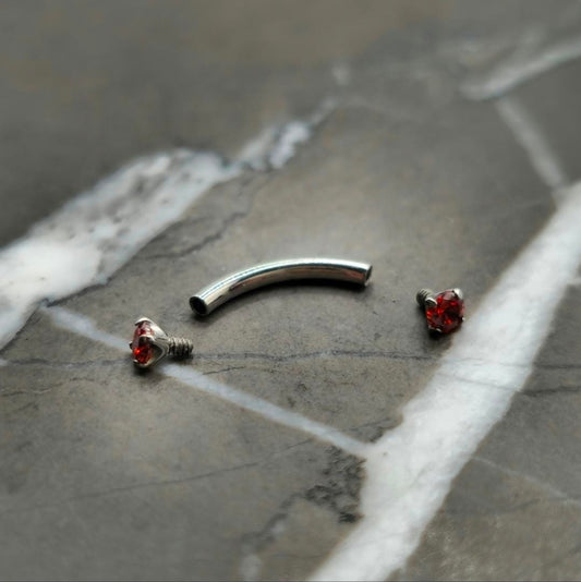Teeny Tiny 2mm Zirconia Curved Barbell
