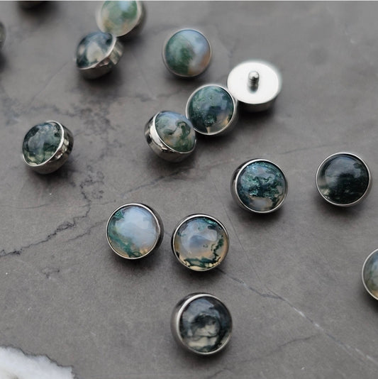 Moss Agate Stone Top (single)