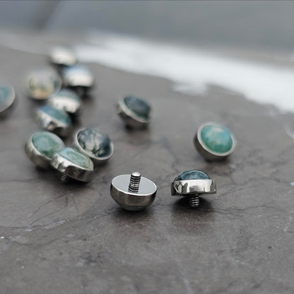 Moss Agate Stone Top (single)