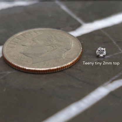 Teeny Tiny 2mm Zirconia Curved Barbell