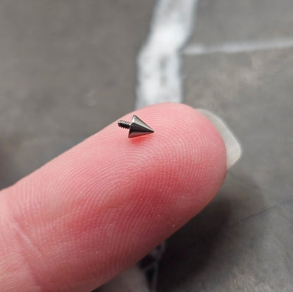 Very Small 2.5mm Spike Horseshoe Hoop