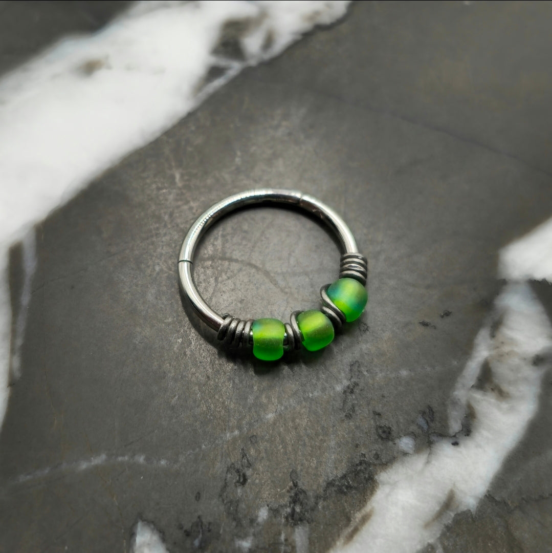 Lime Green Nose Ring or Cartilage Earring