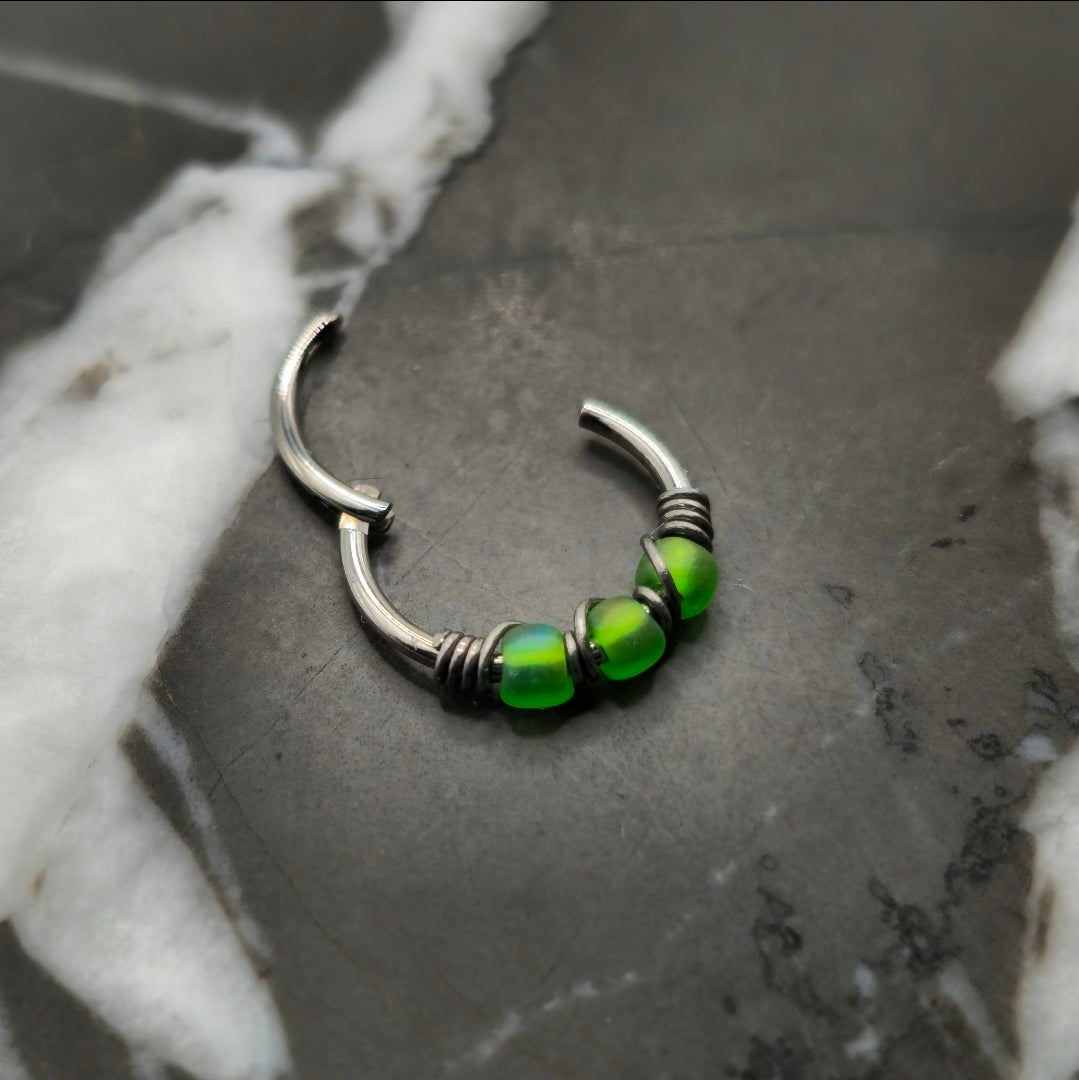 Lime Green Nose Ring or Cartilage Earring