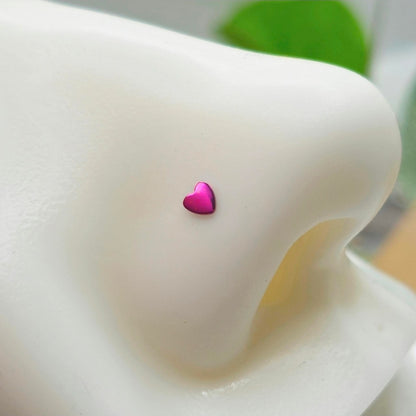 Heart Titanium Nose Stud